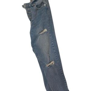 Indigo Rein Distressed Button Fly Boyfriend Jeans 28